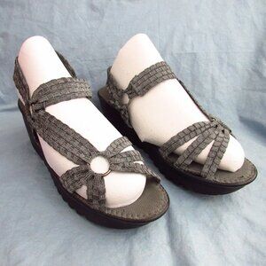 Bernie Mev “Crystal” Slip-on Platform Wedge Sandals (Grey); EU Size 40; See Note